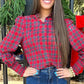 Chapman Plaid Top | Red-Multi