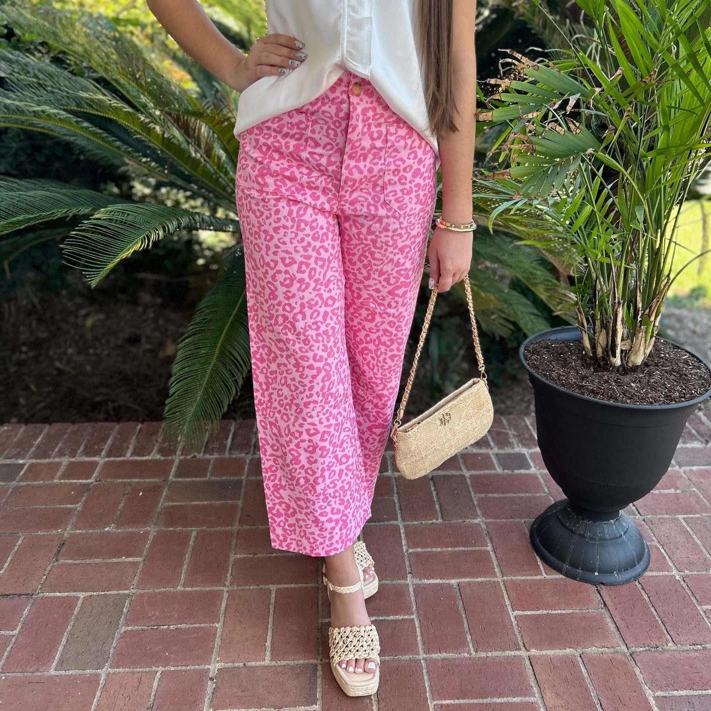 Kendra Pants | Pink Leopard
