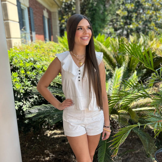 Lillian Tank & Short Set | Off White