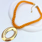Pendant Rope Necklace | Orange