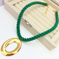 Pendant Rope Necklace | Green