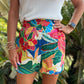 Deanna Shorts | Multi Tropical Print Red