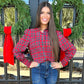 Chapman Plaid Top | Red-Multi