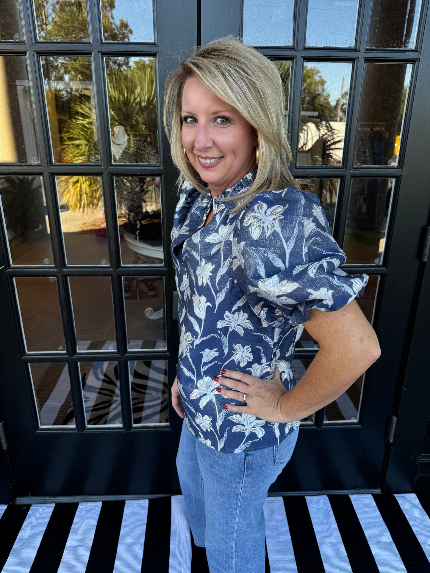 Blakely Top | Navy-Multi