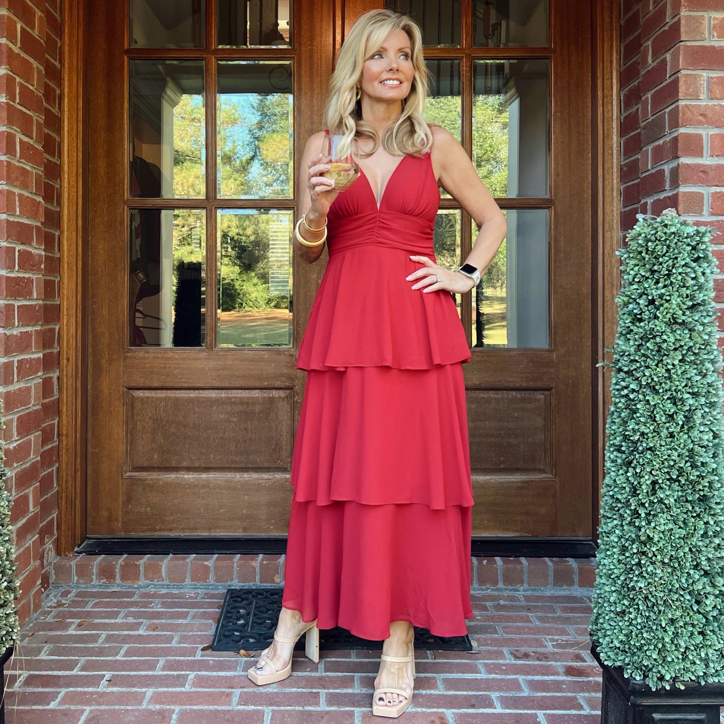 Phoebe Dress | Berry Red