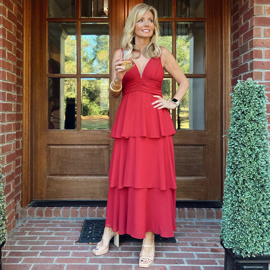 Phoebe Dress | Berry Red