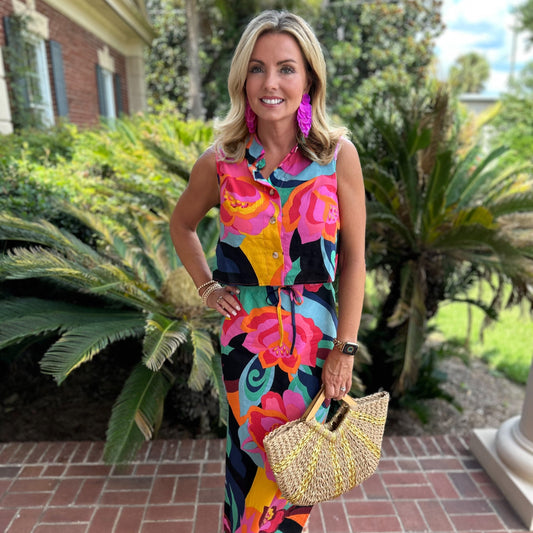 Keola Top & Skirt Set | Multi Print Pink