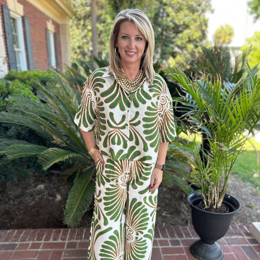 Raya Top & Bottom Set | Green