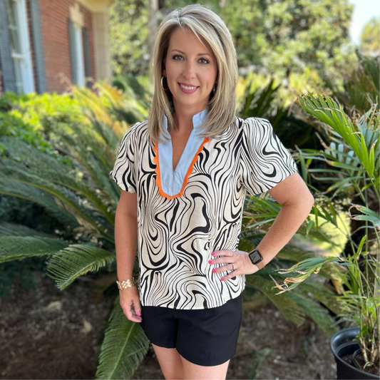 Zara Top | Zebra Print