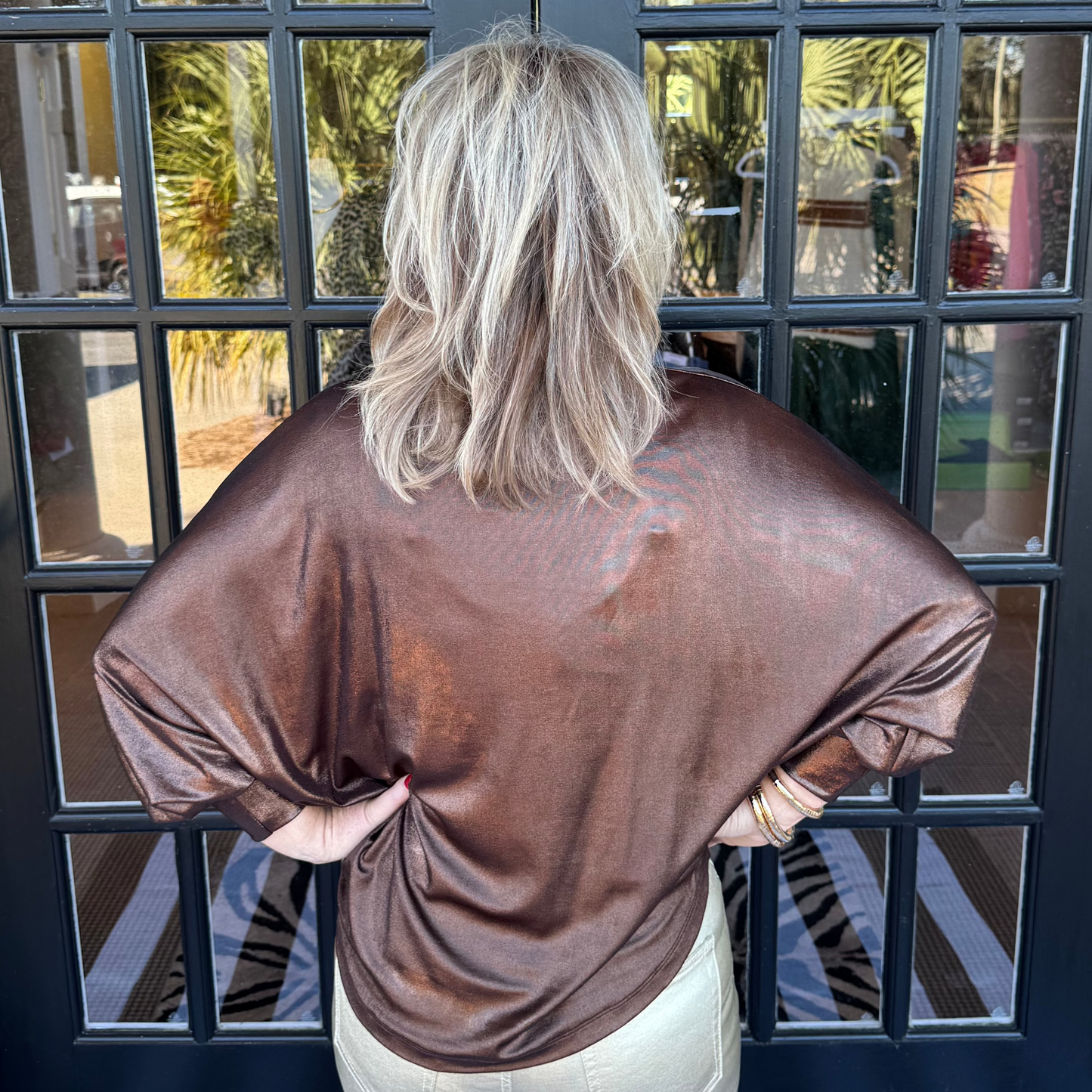 Chelsea Shimmer Top | Bronze