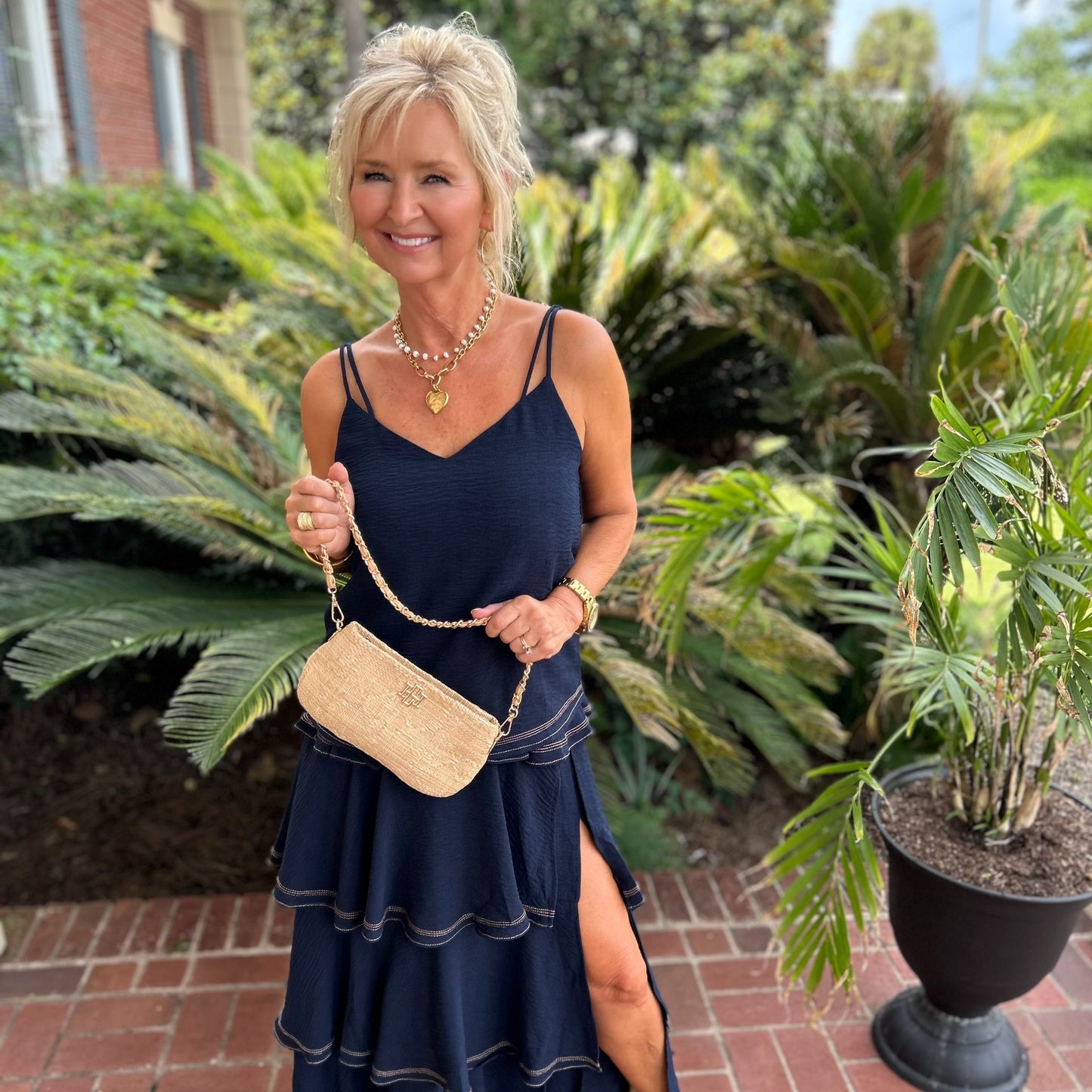 Phillina Cami Top & Skirt Set | Navy