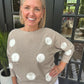 Demi Dot Sweater | Tan