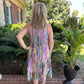 Cecile Dress | Aqua | Animal Print