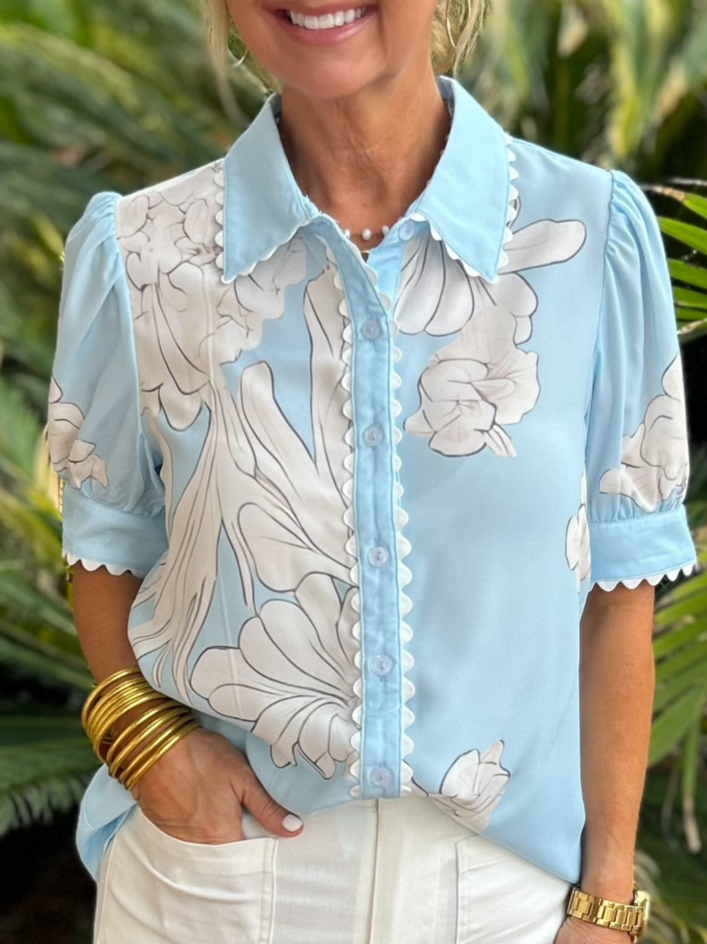 Sandy Top | Blue Floral
