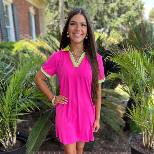 Ashlyn Dress | Hot Pink