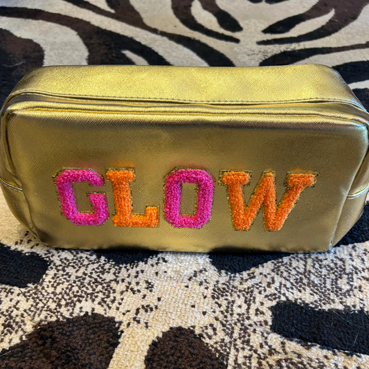 Medium Cosmetic Bag | Glow Gold