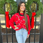Holiday Lights Sweater | Red