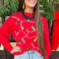 Holiday Lights Sweater | Red