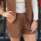 Judi Suede Shorts | Chocolate Brown