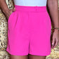 April Tailored Shorts | Hot Pink