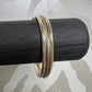 Silver with Gold Accents Cuff Bracelet