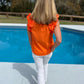 Hanna Ruffle Top | Orange