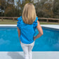 Hanna Ruffle Top | Turquoise