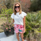 Mikayla Floral Print Shorts | Pink