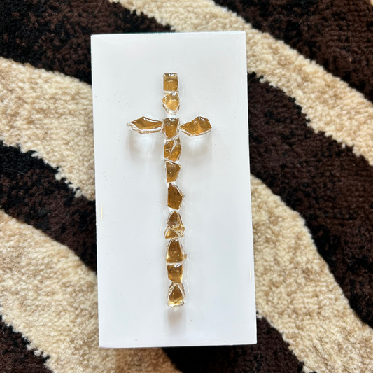 Gold Glass Cross | 3 x 6