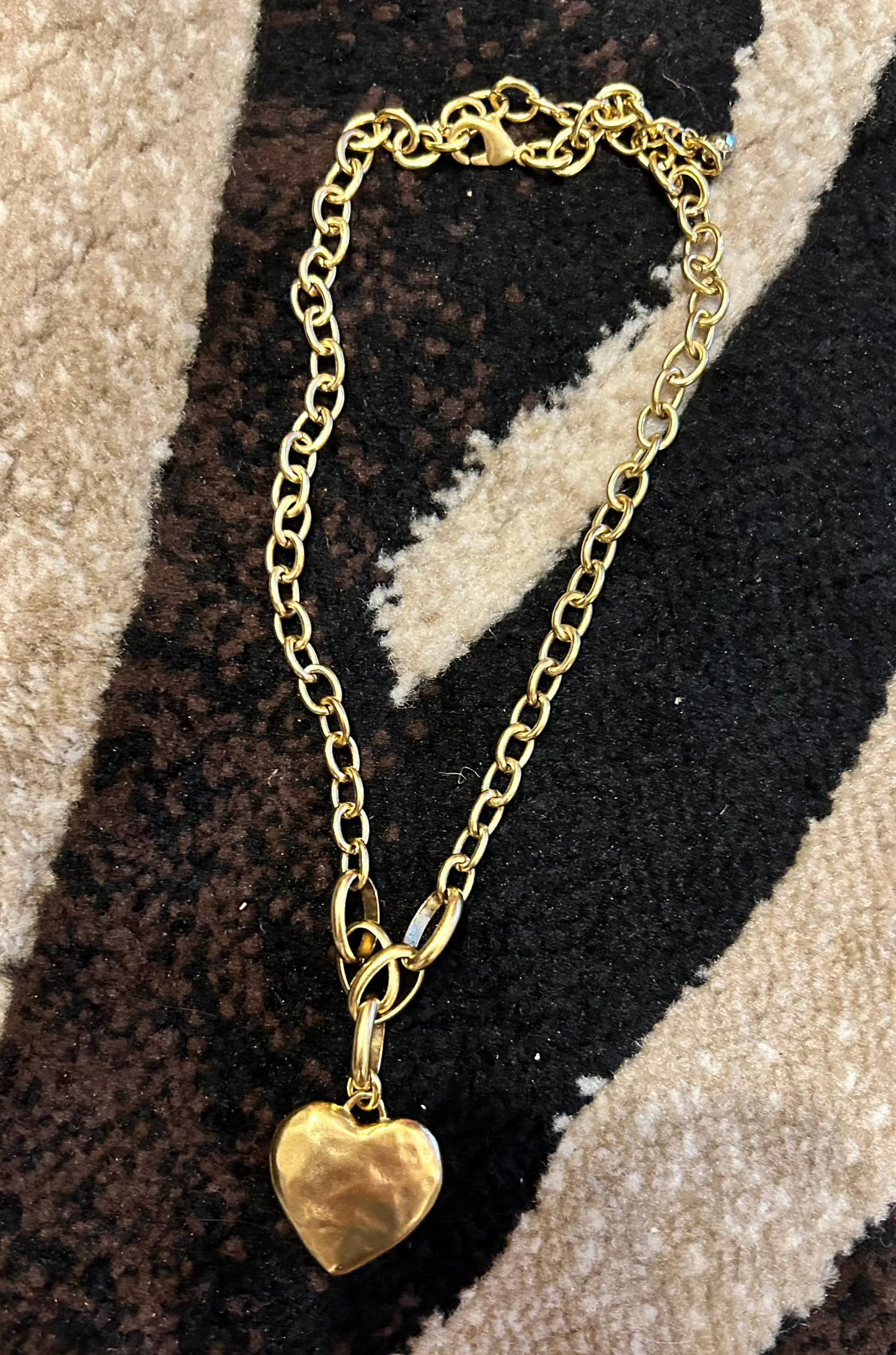 Large Gold Heart Necklace