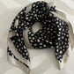 Bandana Scarf | Ivory Border Trim Leopard Print