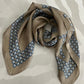 Bandana Scarf | Pearl Bead Print Beige