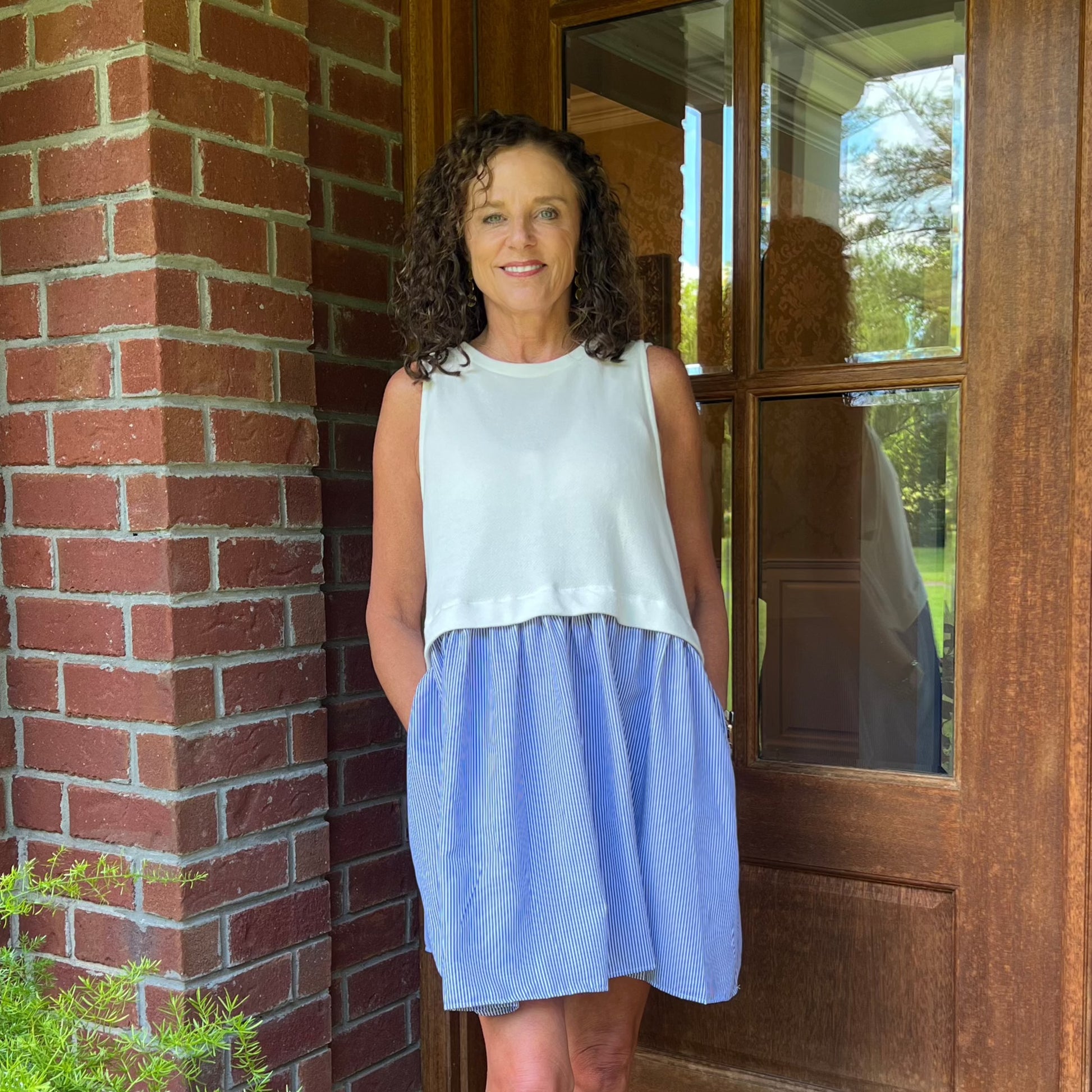Saylor Sleeveless Dress | Blue Small Saylor Sleeveless Dress | Blue Small