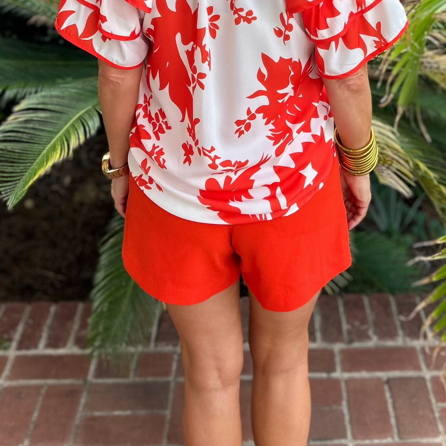 Kalani High Waisted Shorts | Tangerine