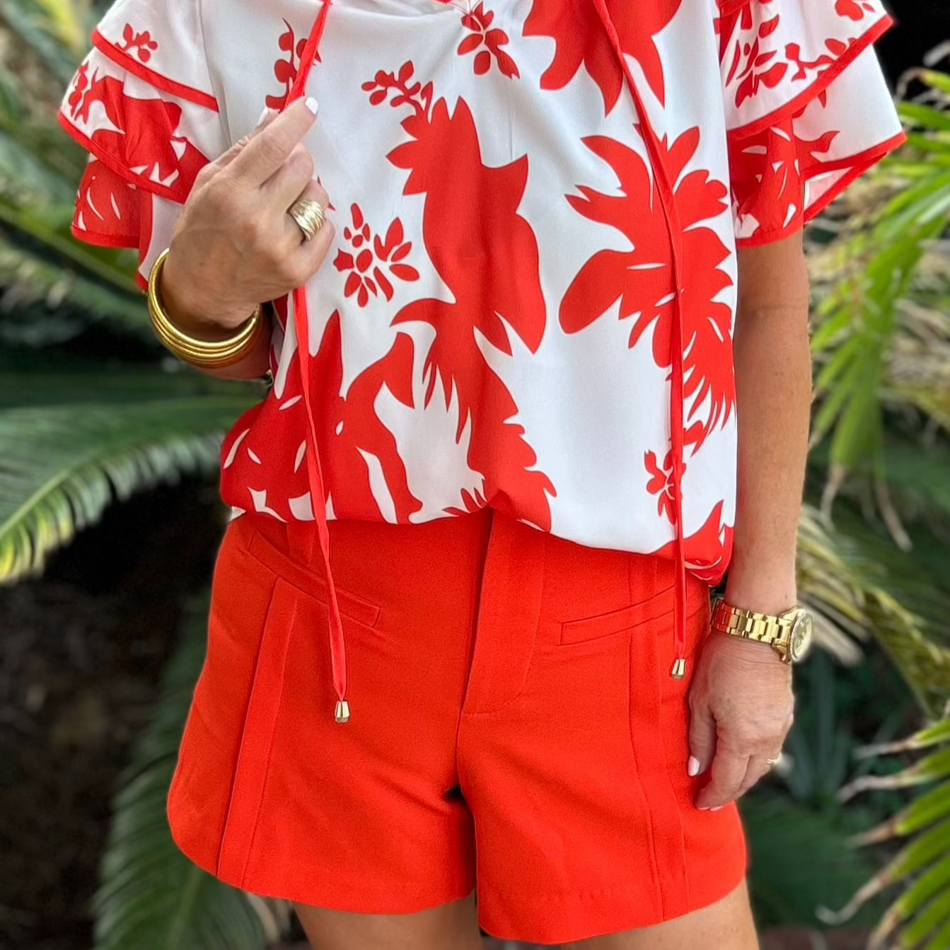 Kalani High Waisted Shorts | Tangerine