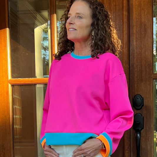 Cindy Long Sleeve Active Top | Neon Multi