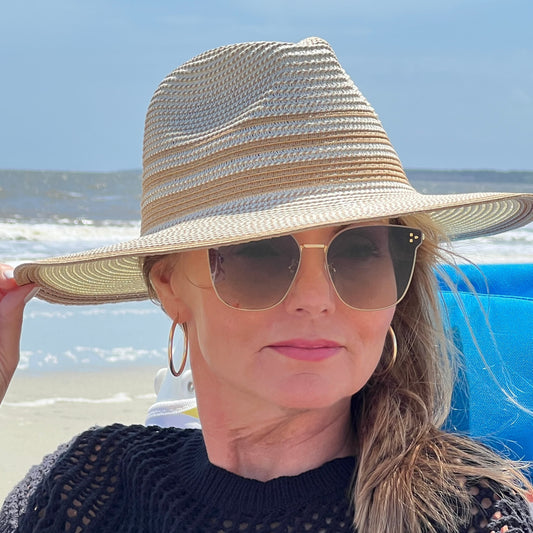 Camille Beach Hat | Natural & Beige