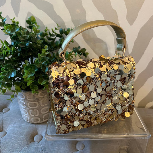 Kehlani Sequin Bag | Gold