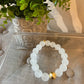 Zenzii Large Glass Bead Bracelet | White