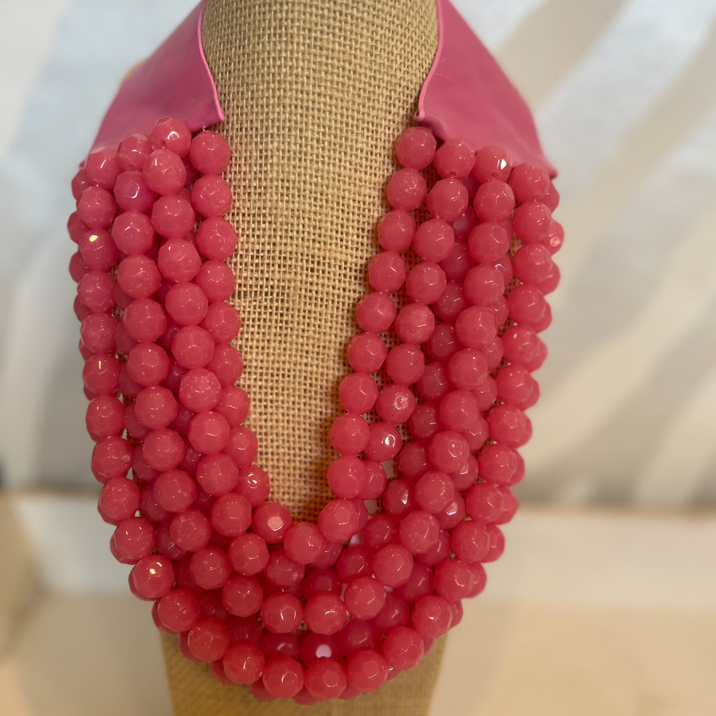 Beaded Beauty Necklace | Fuchsia