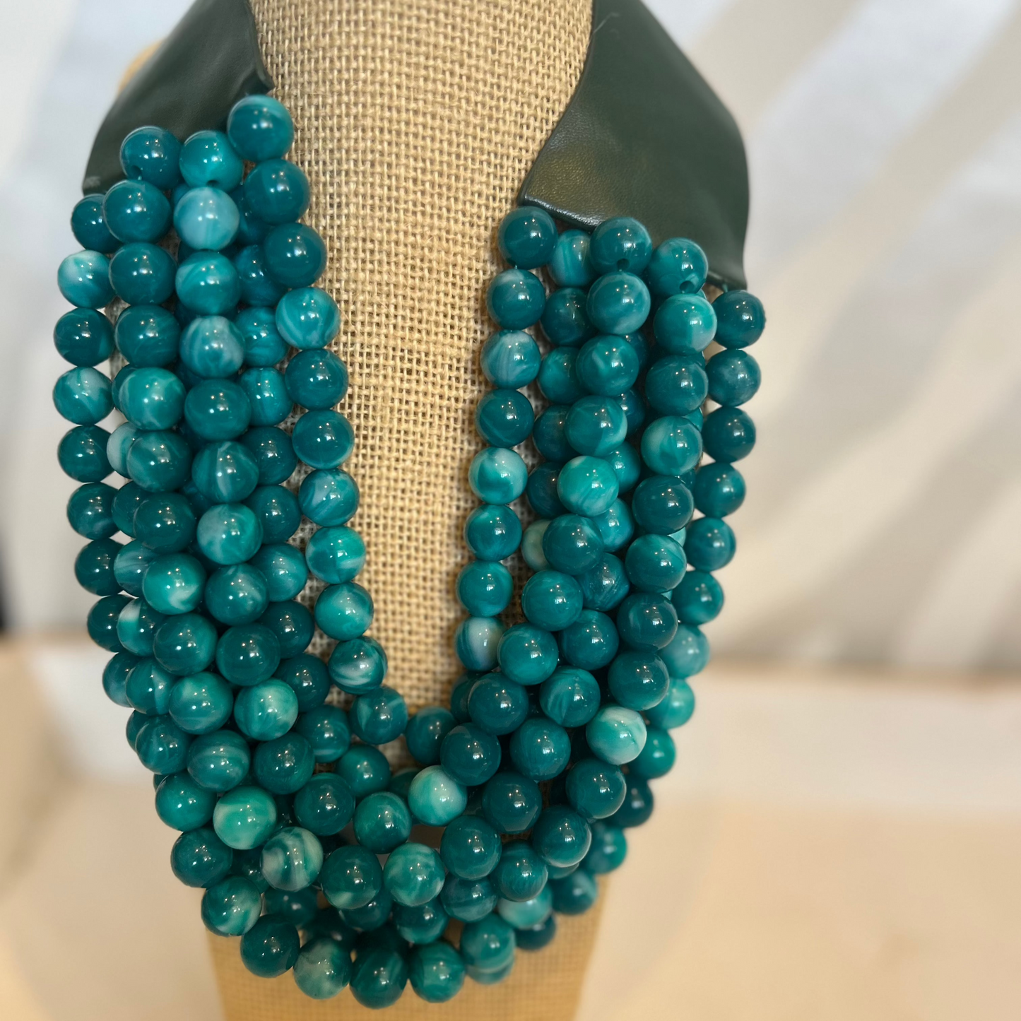 Beaded Beauty Necklace | Teal