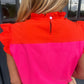 Rosie Color Block Top | Orange and Pink