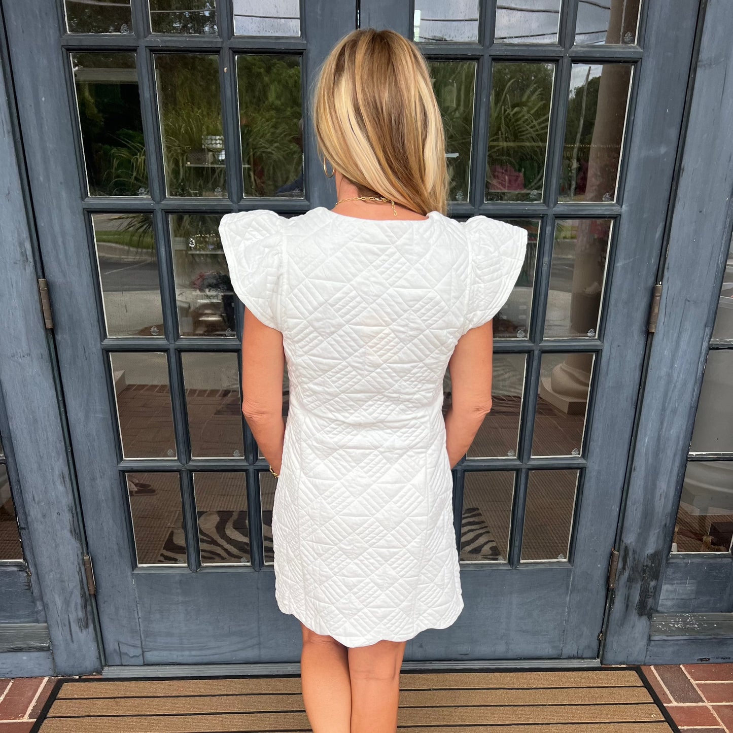 Lora Quilted Dress | Cream