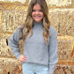 Stacey Side Split Sweater | Gray