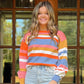 Annie Striped Sweater | Mustard Multi