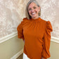 Julie Long Sleeve Top | Rust