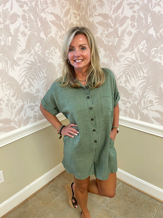 Rachel Romper | Olive