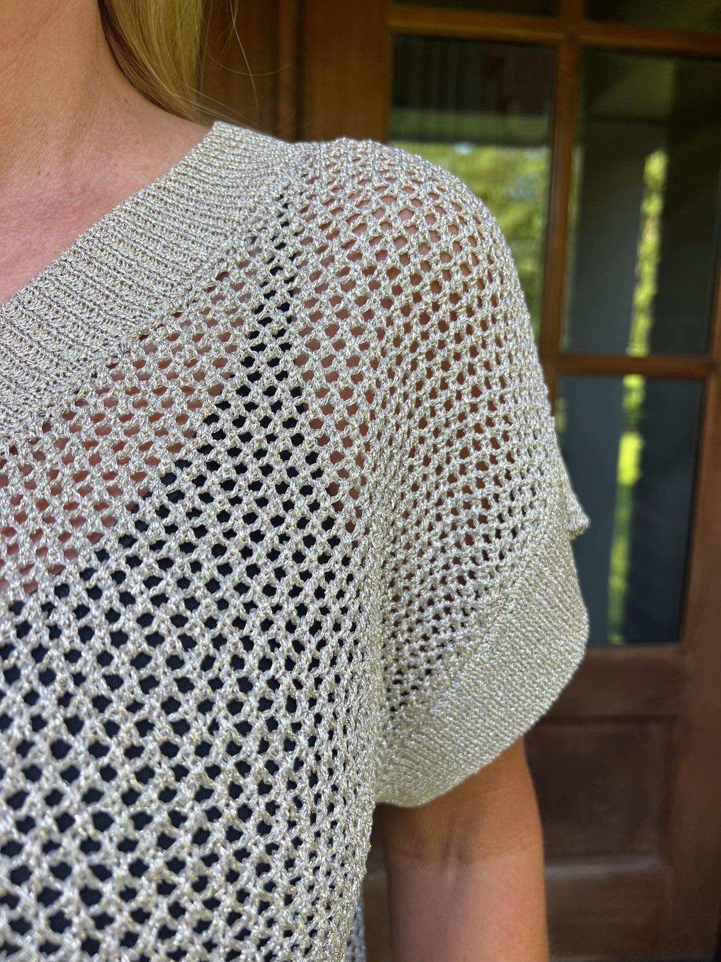 Jodi Mesh Top | Gold