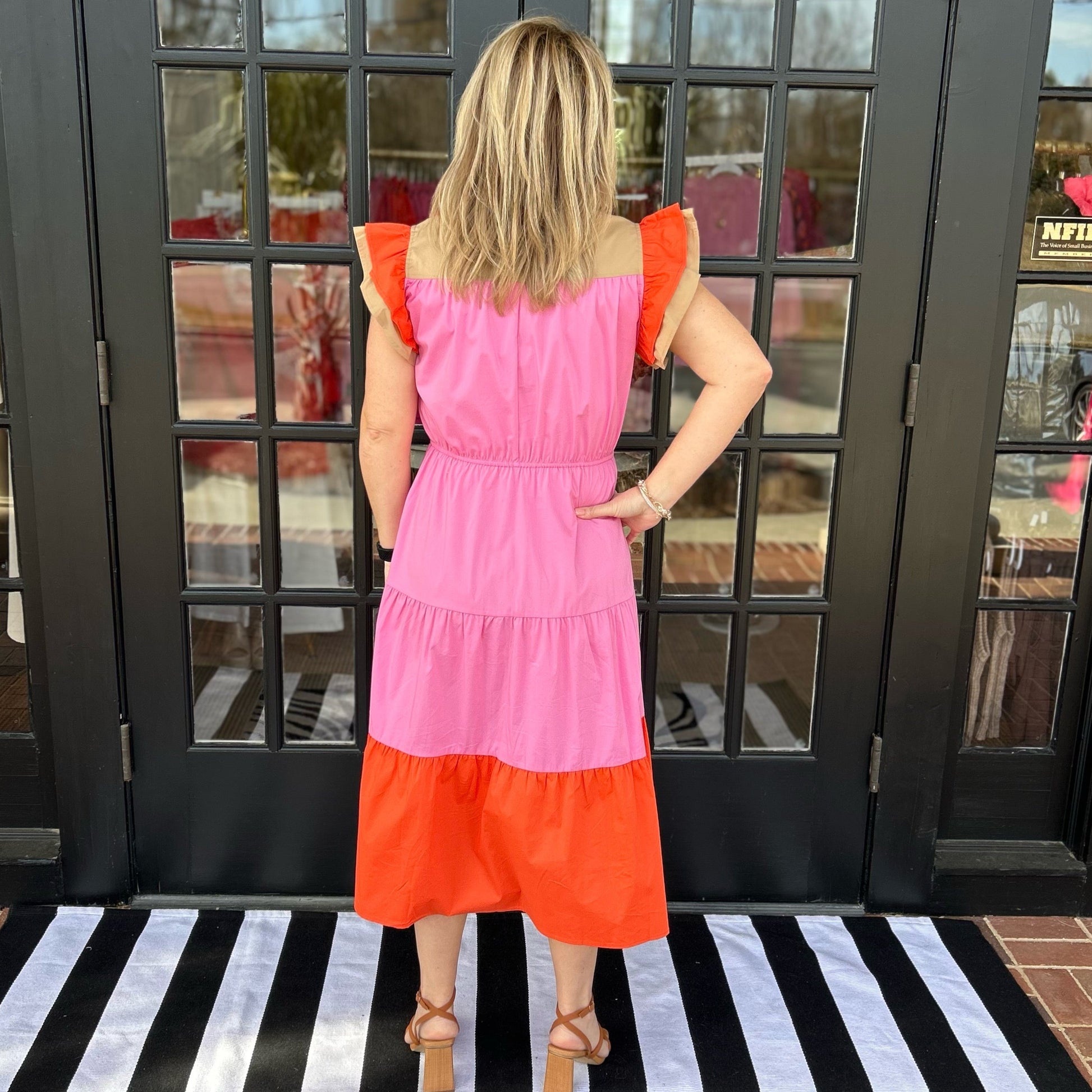 pink colorblock dress Girls: The Moira Pink Colorblock Dress, (7/8) - The Mint Julep Boutique