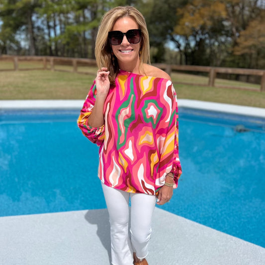 Alana Swirl Top | Geo